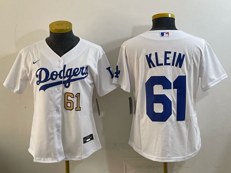 Women 2025 Nike Toronto Blue Jays #61 Klein White Game MLB Jersey 03->women mlb jersey->Women Jersey
